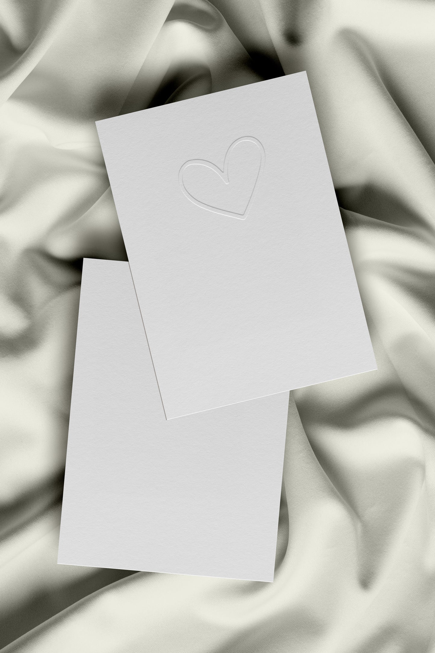 heart embossed greeting card