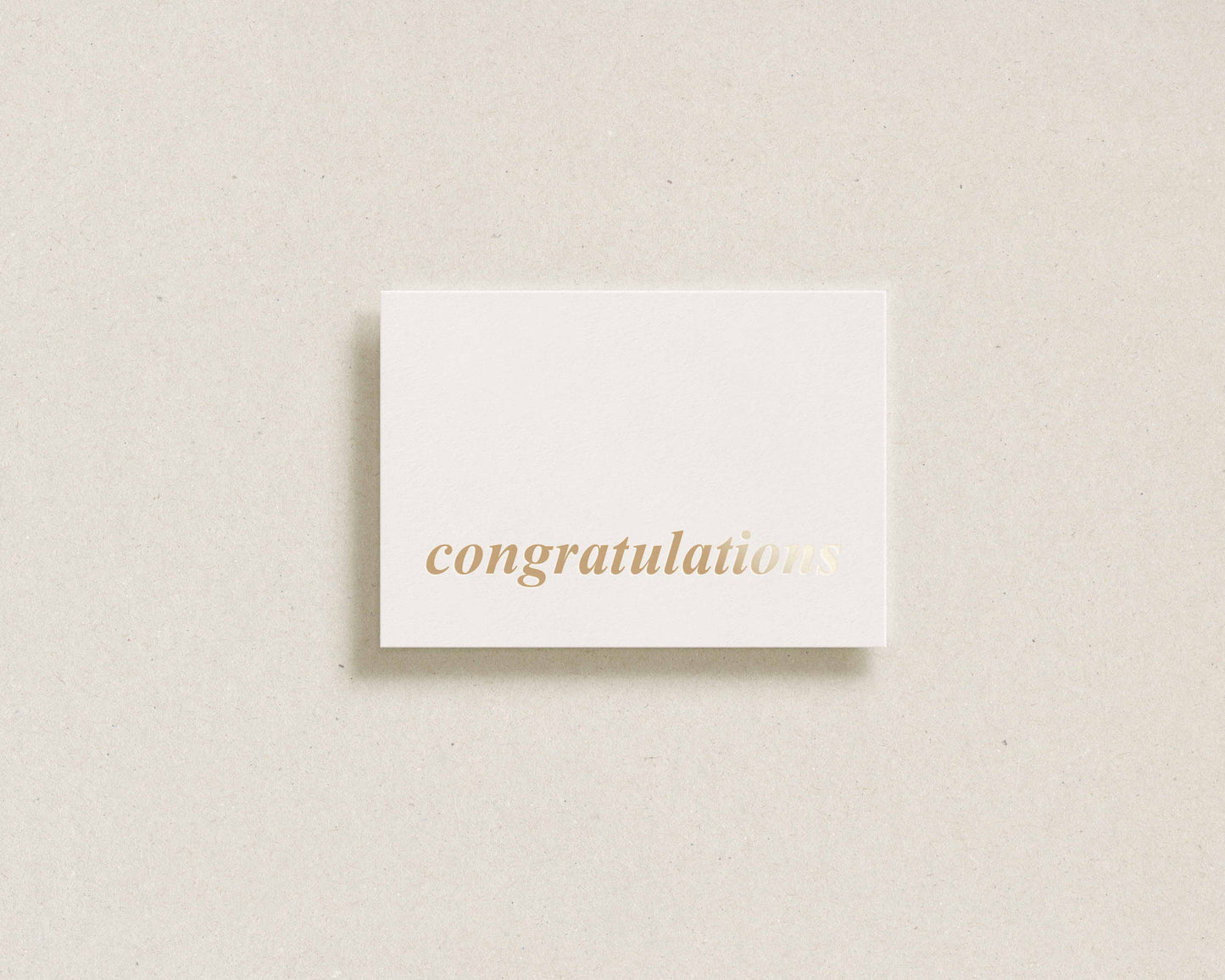 'congratulations' gold foil greeting card