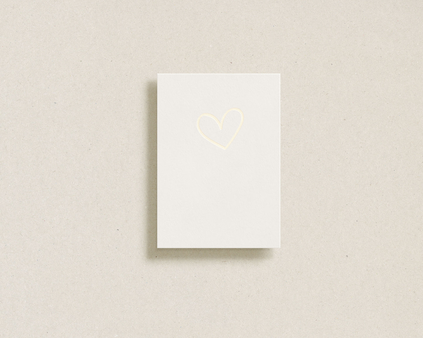 heart gold foil greeting card