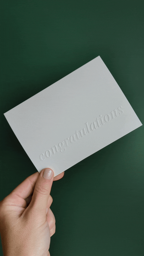 Embossed Greeting card for wedding