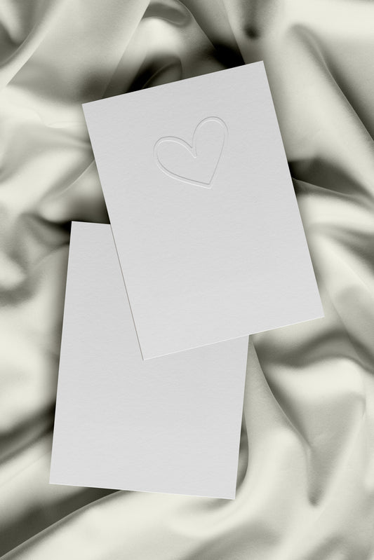 heart embossed greeting card