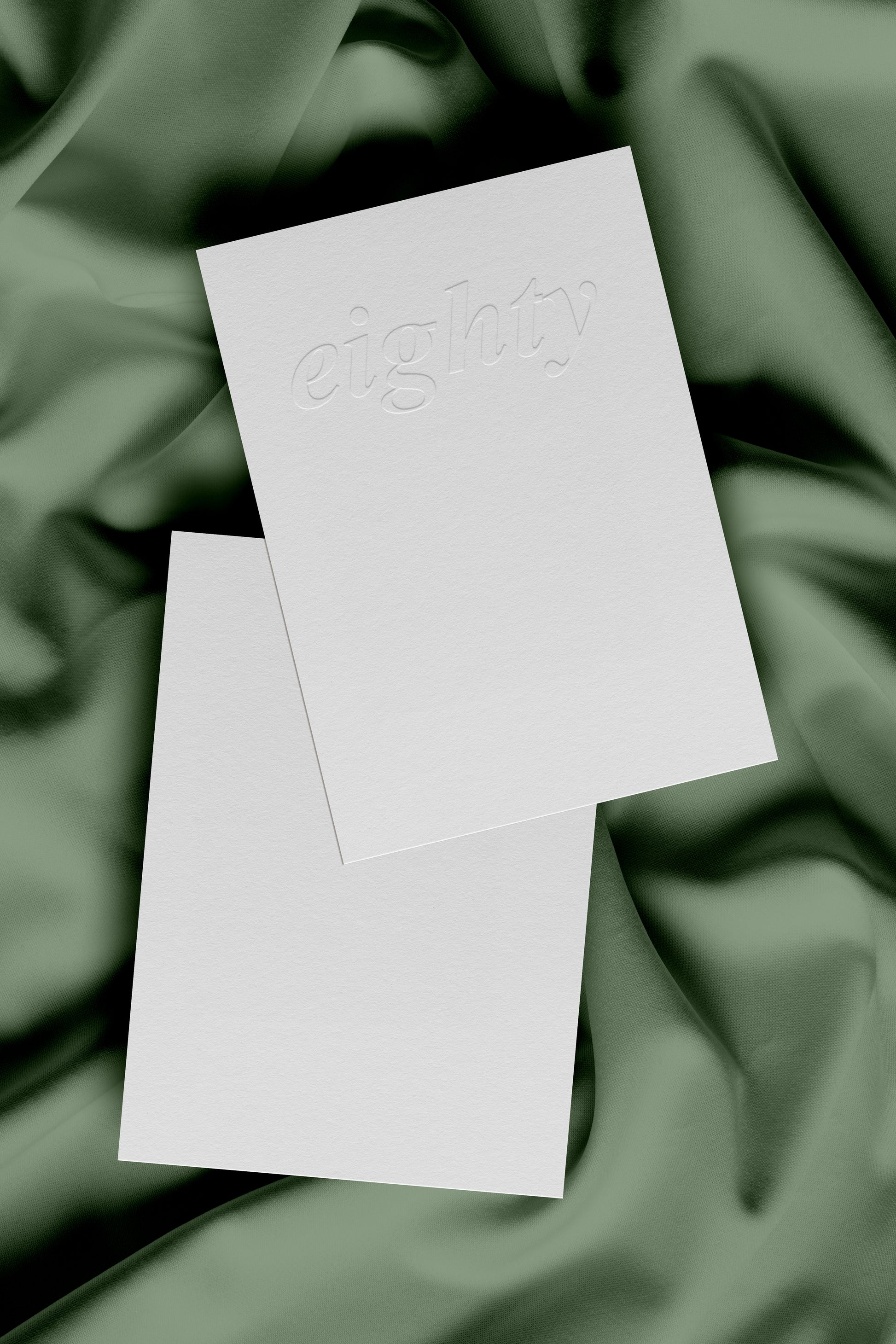 Eighty embossed greeting card