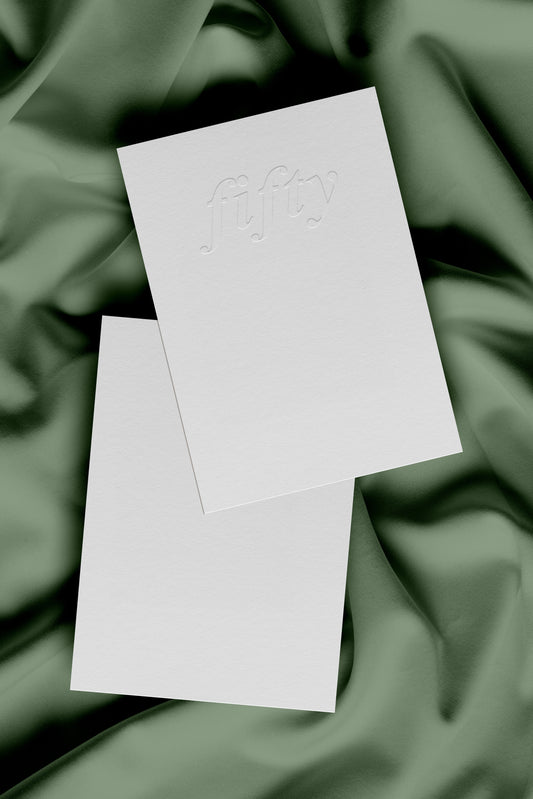 Fiftieth luxury greeting card